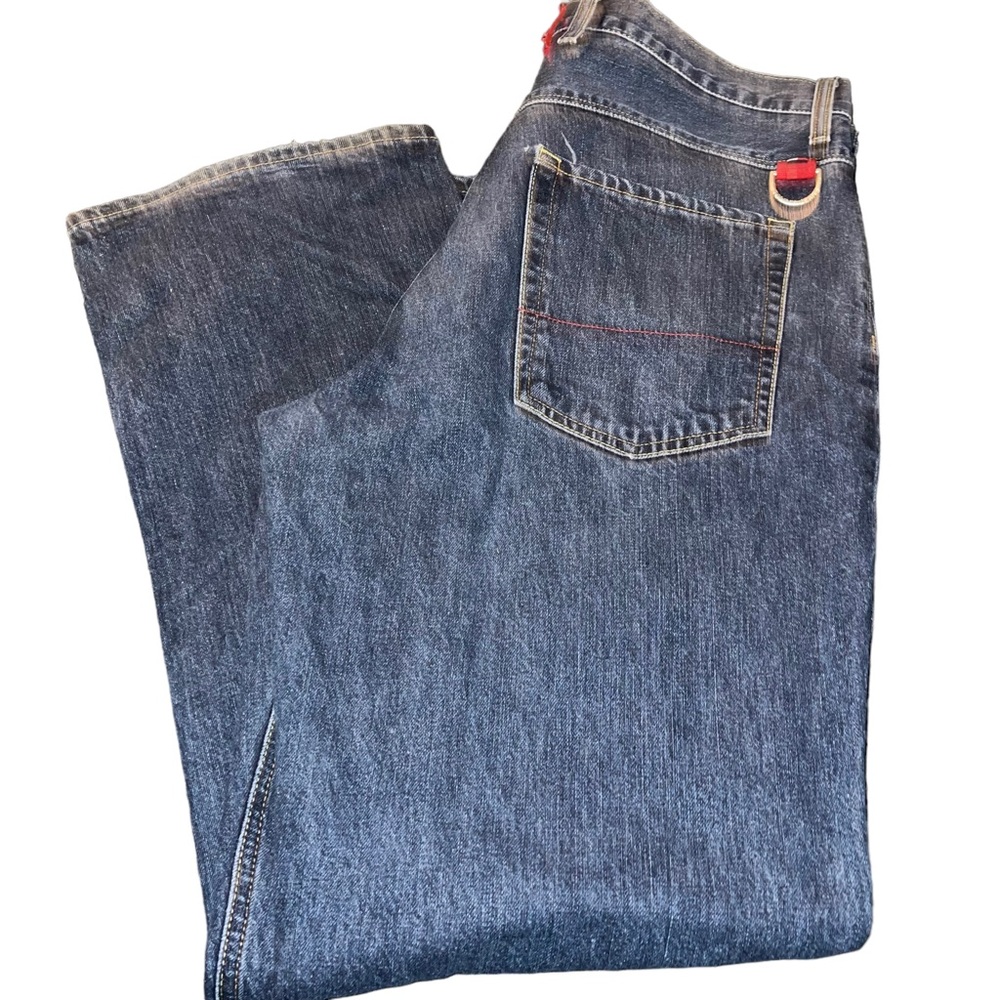 Tommy Hilfiger Dark Blue Relaxed Jeans with Red Accent